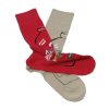 Privato K10 Ανδρική Κάλτσα Κόκκινο- Μπέζ 1