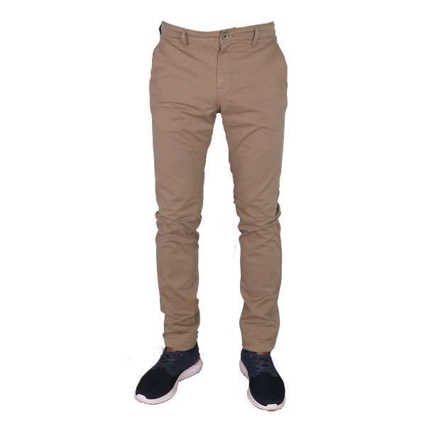 Pre End 16-100081 Robert 6080 Ανδρικό Παντελόνι Chinos Μπέζ Σκούρο 4