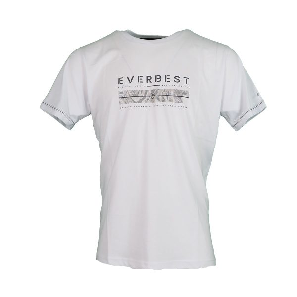 Everbest 222-806-0 Ανδρική Μπλούζα Με Στάμπα Λευκή 3