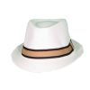 Privato QY05-MZ3-6 Ανδρικό Ψάθινο Καπέλο Καβουράκι Λευκό 1