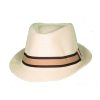Privato QY05-MZ3-6 Ανδρικό Ψάθινο Καπέλο Καβουράκι Εκρού 2