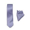 Endeson 021 Ανδρική γραβάτα με μικρό μαντήλι Μώβ 2