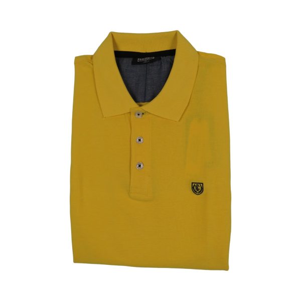 Pre End 27-100424 3018 pilau ss Ανδρικό Μπλουζάκι Βαμβακερό Modern Fit Πόλο Κίτρινο 4