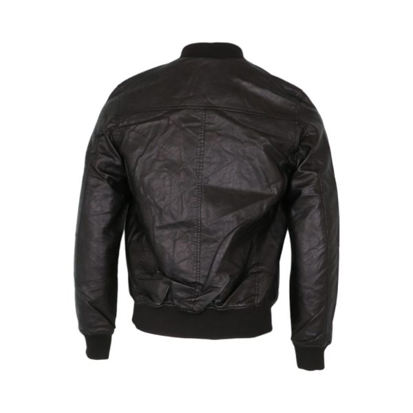 Privato Enos jeans ZMG-8226-A Ανδρικό Μπουφάν Eco Leather Μαύρο 4