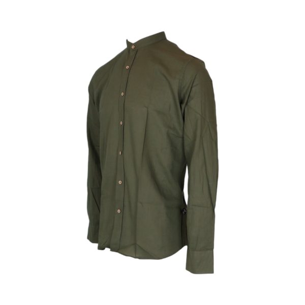 Das & Dot 23103-24119 colour 13 Regular fit Ανδρικό Βαμβακερό Πουκάμισο Με Μάο Γιακά Λαδί 5