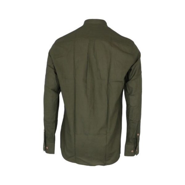 Das & Dot 23103-24119 colour 13 Regular fit Ανδρικό Βαμβακερό Πουκάμισο Με Μάο Γιακά Λαδί 4
