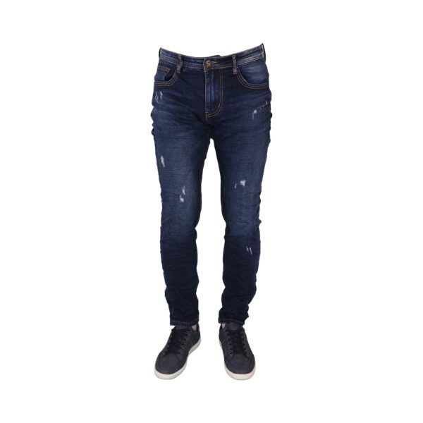 Privato Leox Denim 18-100084 Ανδρικό Παντελόνι Τζίν Με Φθορές Μπλέ 4