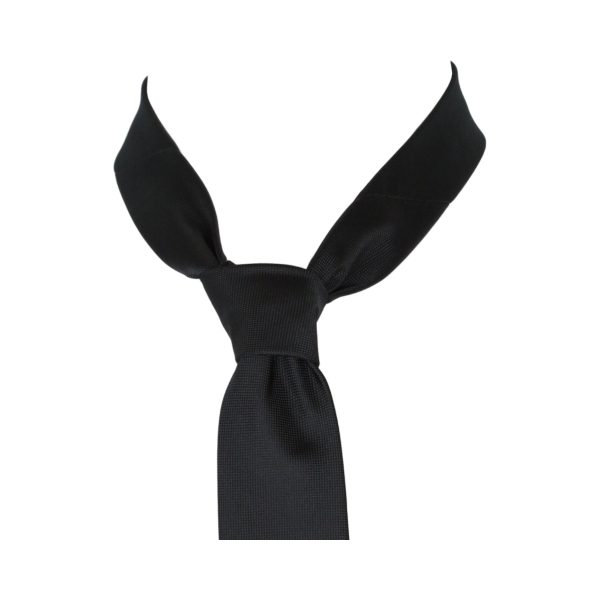 NINO VENTURI 01 BLACK Ανδρική Γραβάτα Μαύρη 4