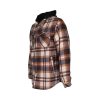 Overshirt της New Mentality YLC -720-3 καρό Με Γούνα Κάμελ 12