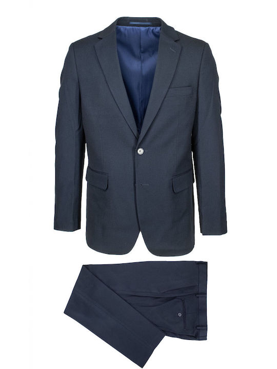 New York Tailors 001.24.ANDELO Pro Regular Ανδρικό Κοστούμι Μπλέ Σκούρο 3