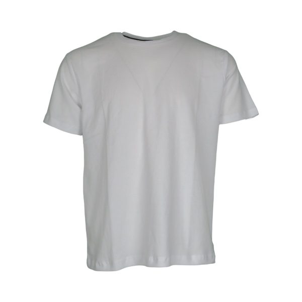EVERBEST 242-822-0-WHITE Ανδρική Βαμβακερή Μπλούζα Σε Φαρδιά Γραμμή Λευκή 3