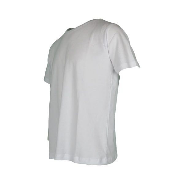 EVERBEST 242-822-0-WHITE Ανδρική Βαμβακερή Μπλούζα Σε Φαρδιά Γραμμή Λευκή 5