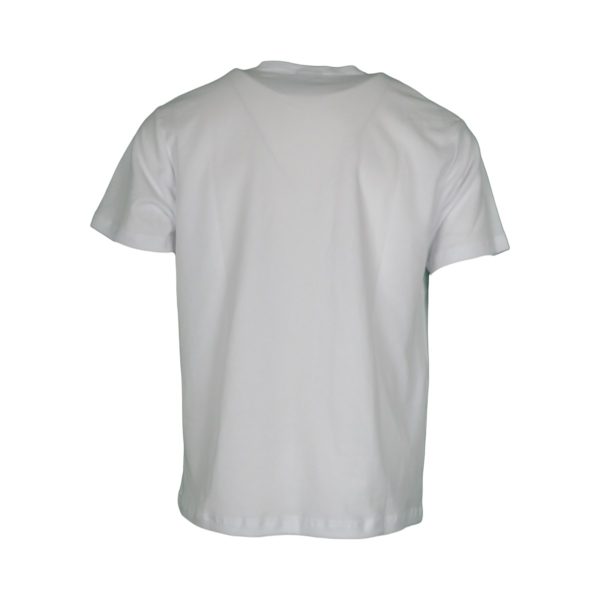 EVERBEST 242-822-0-WHITE Ανδρική Βαμβακερή Μπλούζα Σε Φαρδιά Γραμμή Λευκή 4