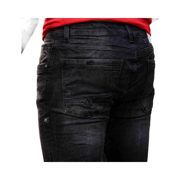 Profil 525 Ανδρικό Ελαστικό Τζίν Παντελόνι Slim Fit Μαύρο 6