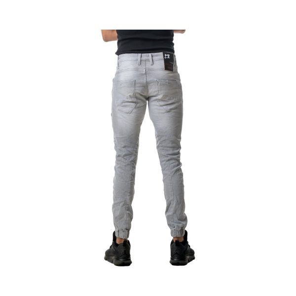 Profil Jeans 670 Ανδρικό Παντελόνι Τζίν Σε Στενή Γραμμή Με Λάστιχο Στον Αστράγαλο Γκρί 6