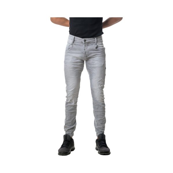 Profil Jeans 670 Ανδρικό Παντελόνι Τζίν Σε Στενή Γραμμή Με Λάστιχο Στον Αστράγαλο Γκρί 7