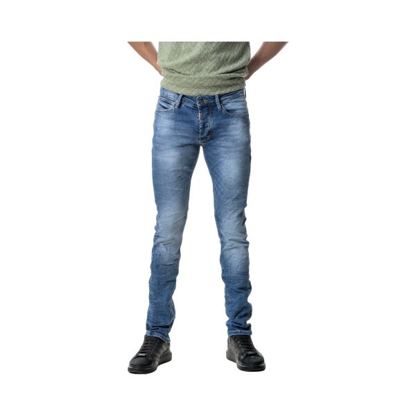 Profil Jeans 720 Ανδρικό Τζίν Παντελόνι σε Στενή Γραμμή Μπλέ 7