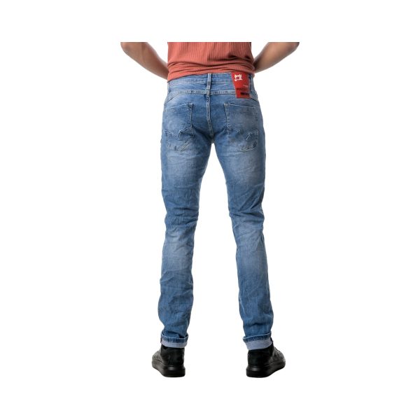 Profil Jeans 725 Ανδρικό Παντελόνι Τζίν Σε Στενή Γραμμή Με Φθορές Μπλέ 7