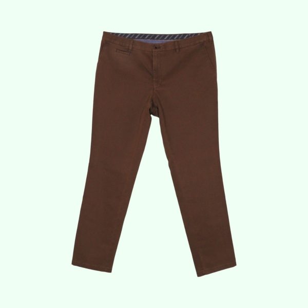 Sunwill 15068-8219-310 Ανδρικό Παντελόνι chinos Modern fit Βαμβάκι Καφέ 3