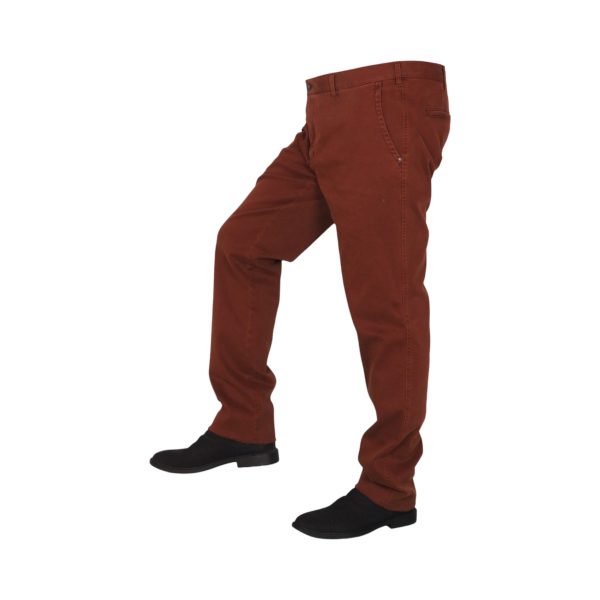 Sunwill 425129-8220-780 Ανδρικό Βαμβακερό Παντελόνι Chinos Modern Fit Ταμπά 5