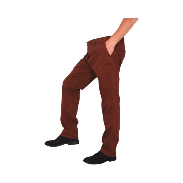 Sunwill 425129-8220-780 Ανδρικό Βαμβακερό Παντελόνι Chinos Modern Fit Ταμπά 6