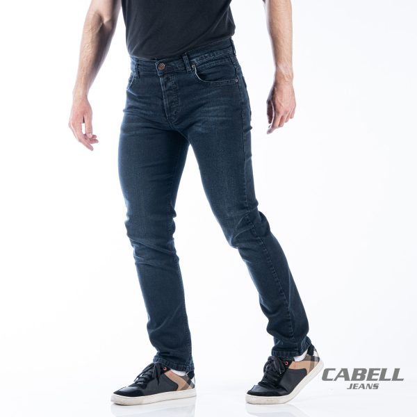 Cabell 334-3f Ανδρικό Παντελόνι Τζίν Σε Στενή Γραμμή Βαμβακερό Μπλέ 9