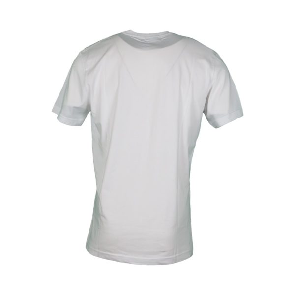 Cotton 4All 024-924 Ανδρική Βαμβακερή Μπλούζα Σε Στενή Γραμμή Λευκή 6