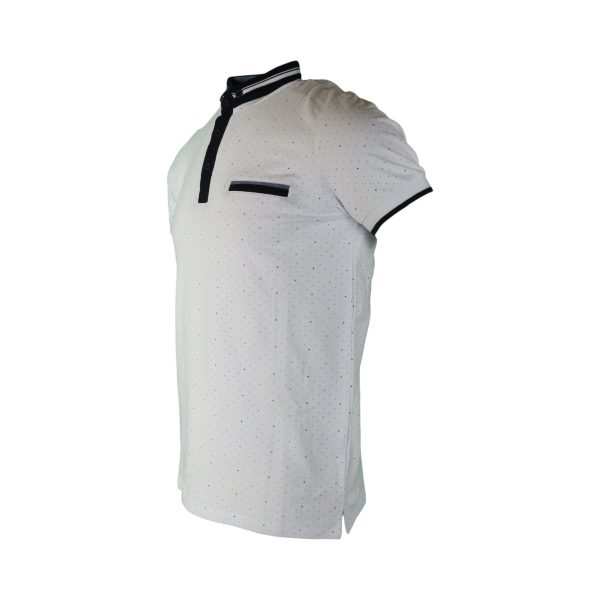 Privato New Mentality A9151-2 Ανδρική Βαμβακερή Μπλούζα Σε Στενή Γραμμή Λευκή 5