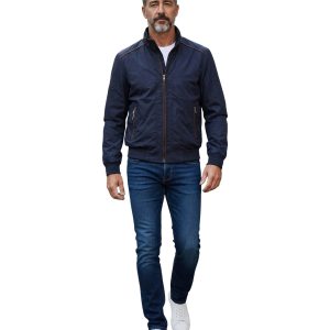 New York Tailors 022.26.RAY Ανδρικό Βαμβακερό Μπουφάν Normal Fit Μπλέ