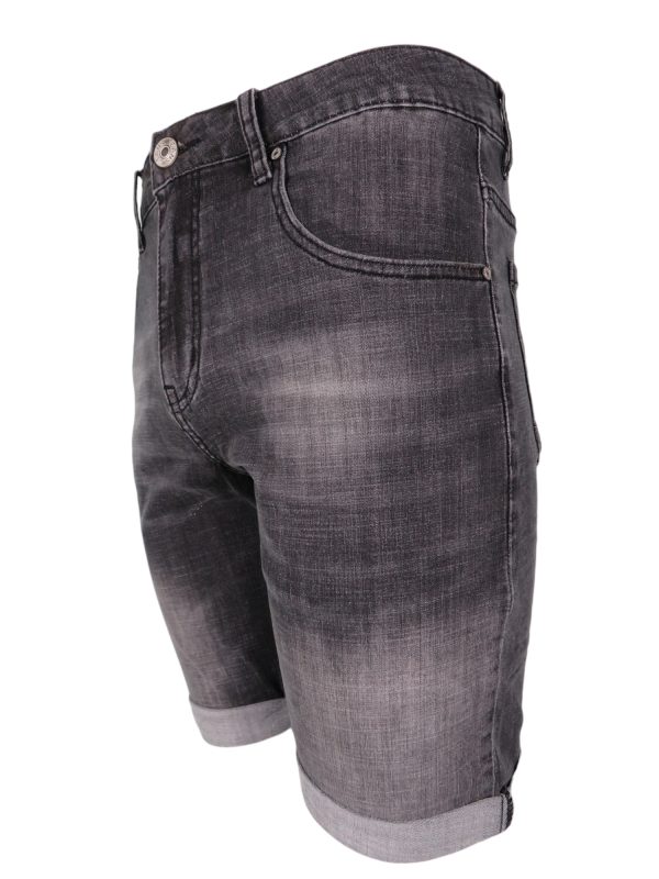 MAGAN JEANS Y0224 Ανδρική Βερμούδα Ελαστική Τζιν Μαύρη 5