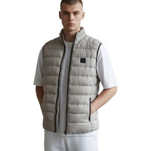 Privato Imprimer 1000-8 Ανδρικό Αμάνικο Μπουφάν Regular Fit Μπέζ