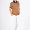 Pre End 27-100475 Fletcher 6038 Ανδρική Μπλούζα Με Γιακά Και Τσέπη Σε κανονική Γραμμή Κάμελ 21