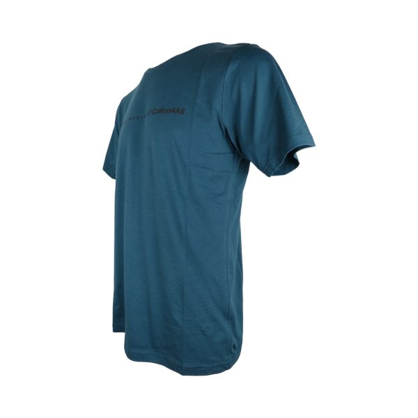 Cotton 4all 025-208-1 Ανδρική Βαμβακερή Μπλούζα Με Στάμπα Πετρόλ 5