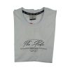 Everbest 252-803-0-3-White Ανδρικό Βαμβακερό Κοντομάνικο Μπλουζάκι Σε Φαρδιά Γραμμή Λευκό 8