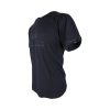 Everbest 252-812-0-3 Ανδρικό Βαμβακερό Μπλουζάκι Φλάμα Σε Φαρδιά Γραμμή Μπλέ 10