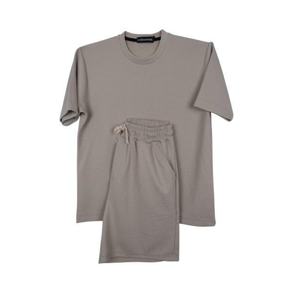 Cotton 4all 25-240-25-263 Ανδρικό Σετ Oversize Με Βερμούδα Μπέζ 3