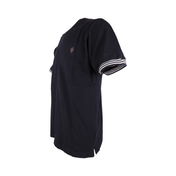Everbest 252-827-0-3 blue Ανδρικό Βαμβακερό Μπλουζάκι Πικέ Σε Φαρδιά Γραμμή Μπλέ 4