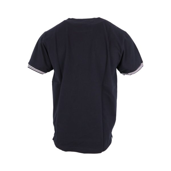 Everbest 252-827-0-3 blue Ανδρικό Βαμβακερό Μπλουζάκι Πικέ Σε Φαρδιά Γραμμή Μπλέ 3