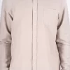 Pre End 32-100289 Frey Ls 6039 Ανδρικό Μακρυμάνικο Λινό Πουκάμισο Σε Κανονική Γραμμή Μπέζ 11