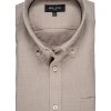 Pre End 32-100289 Frey Ls 6039 Ανδρικό Μακρυμάνικο Λινό Πουκάμισο Σε Κανονική Γραμμή Μπέζ 12