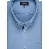 Pre End 32-100289 Frey Ls 7032 Ανδρικό Μακρυμάνικο Λινό Πουκάμισο Σε Κανονική Γραμμή Σιέλ 8