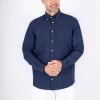 Pre End 32-100289 Frey Ls 7115 Ανδρικό Λινό Μακρυμάνικο Πουκάμισο Σε Κανονική Γραμμή Μπλέ 10