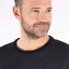 Pre End 21-100564 Viggo o knit 7050 Ανδρικό Πλεκτό Με Βαμβάκι Σε Κανονική Γραμμή Μπλέ 11