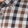 Pre End 31-100562 Murat 6036 Ανδρικό Βαμβακερό Πουκάμισο Καρό Σε Κλασσική Γραμμή Μπλέ-Κάμελ 11