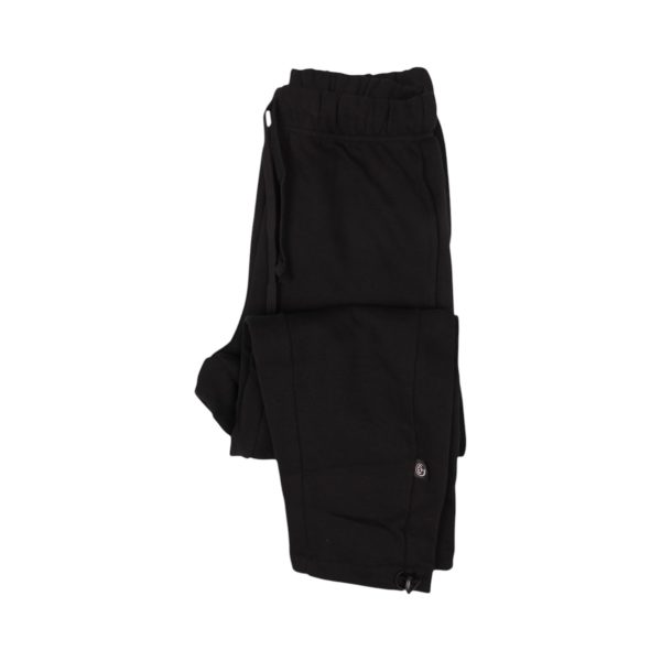 Cotton 4All 26-387 Ανδρικό Παντελόνι Τρίκλωνο Φούτερ Σε loose Γραμμή Μαύρο 6