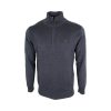 Pre End 21-100527 Malcom Zip 7550 Ανδρική Βαμβακερή Πλεκτή Μπλούζα Ζιπ Σε Κανονική Γραμμή Μπλέ 1
