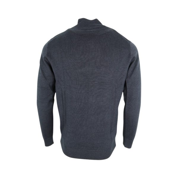 Pre End 21-100527 Malcom Zip 7550 Ανδρική Βαμβακερή Πλεκτή Μπλούζα Ζιπ Σε Κανονική Γραμμή Μπλέ 12