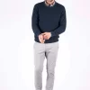 Pre End 21-100552 PELudwig o knit 7050 Ανδρικό Βαμβακερό Πλεκτό Σε Κανονική Γραμμή Μπλέ 8