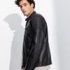 Splendid Fashion 50-201-049 Ανδρικό Κοντό Πανωφόρι Από Δερματίνη Μαύρο 11