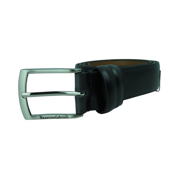 Nazareno Gabrielli IDK 908/35-black Ανδρική Δερμάτινη Ιταλική Ζώνη Μαύρη 7